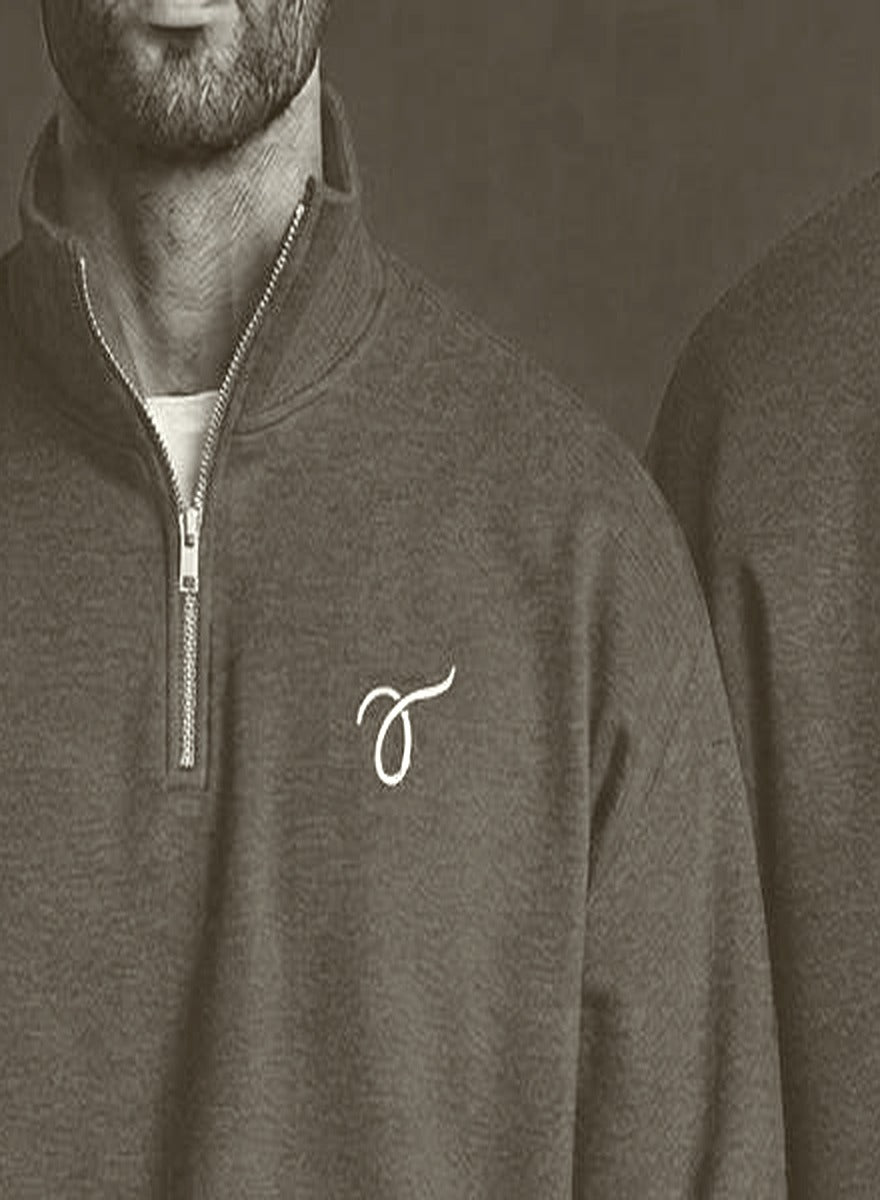Threads Half Zip Beige - Fabric