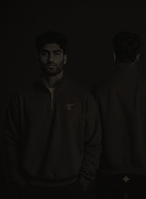 Threads Half Zip Black - Front