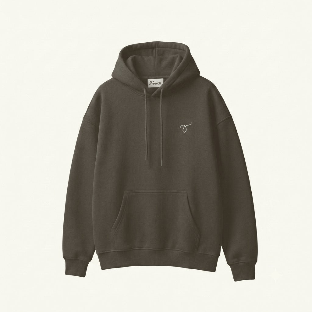 Threads Hoodie Beige - Front