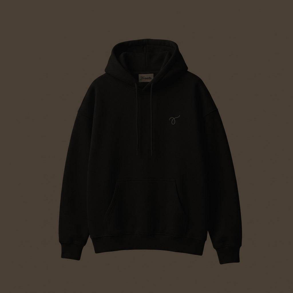 Threads Hoodie Black - Front