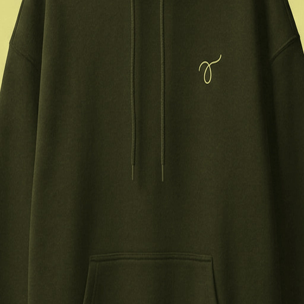 Threads Hoodie Olive Green - Fabric